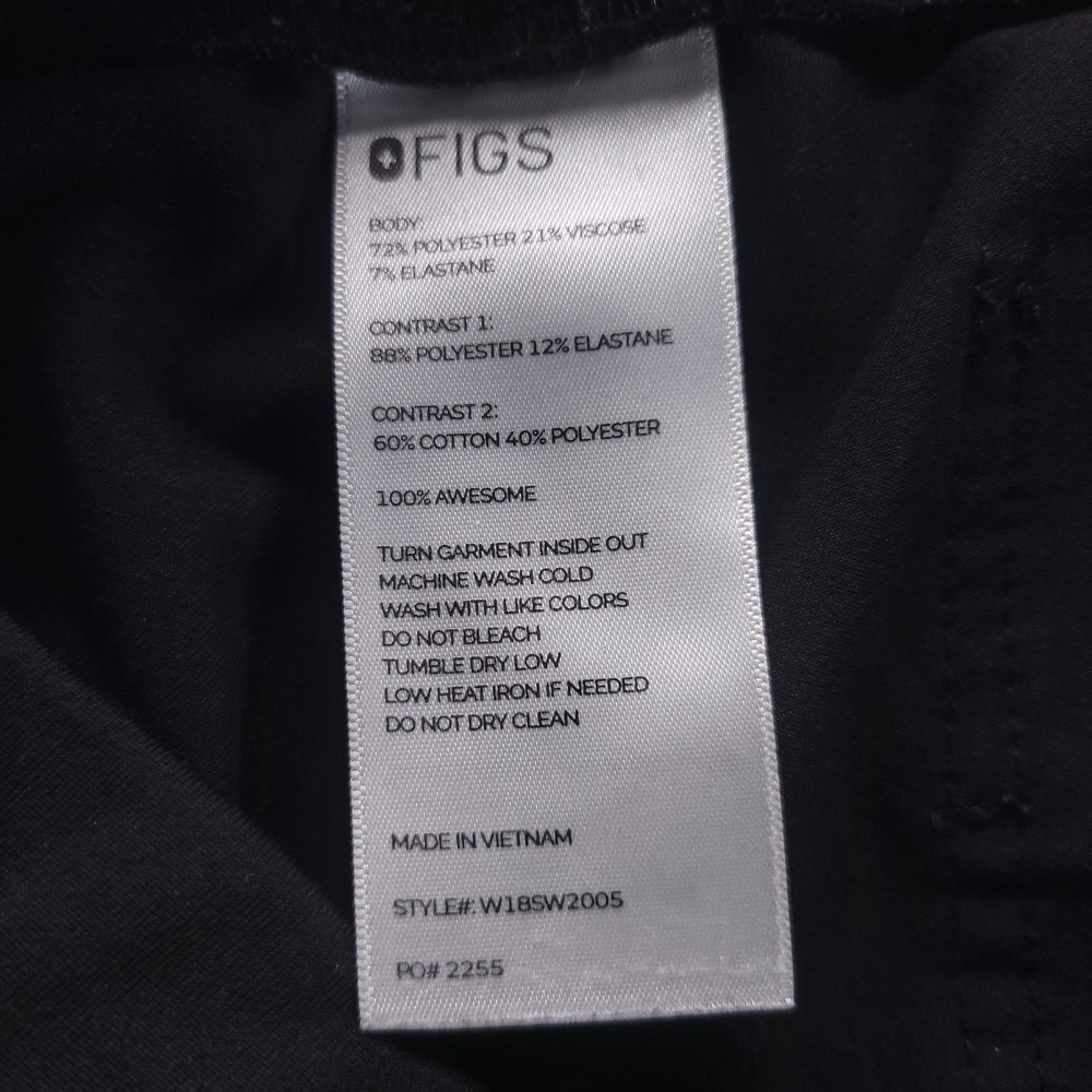 FIGS Pants Womens M Black Technical‎ Collection Zamora 2.0 Jogger Scrubs - Picture 4 of 9